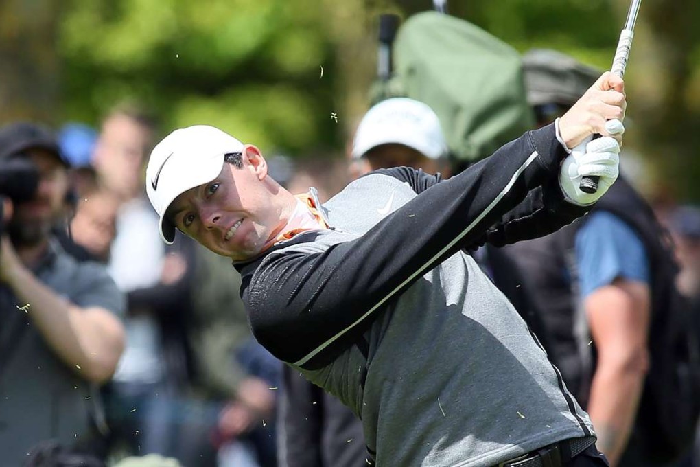 Northern Ireland's Rory McIlroy on his way to victory in the Irish Open. Photo: AFP