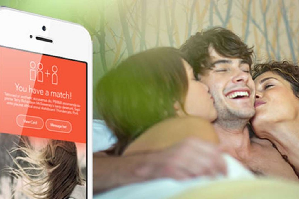 A promotional image from threesome matchmaking app 3nder, which is accused of breach of copyright by Tinder. Photo: 3nder