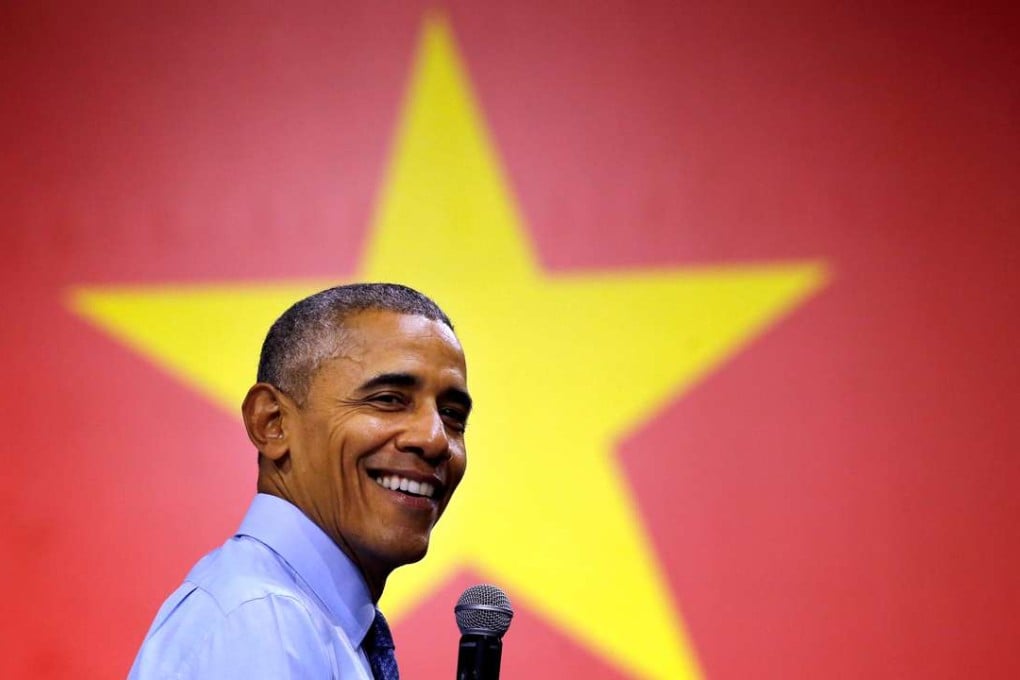 US President Barack Obama smiles as he attends a town hall meeting with members of the Young Southeast Asian Leaders Initiative at the GEM Centre in Ho Chi Minh City, Vietnam May 25, 2016. Photo: Reuters