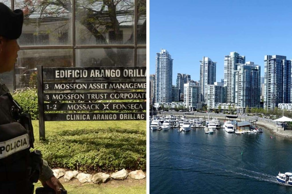 Vancouver (right) might seem a world away from the woes of the Panamanian legal firm Mossack Fonseca (pictured, left, during a police raid), but hundreds of Vancouver addresses feature in the cache of tax haven documents leaked from the firm. Photos: AFP / Ian Young