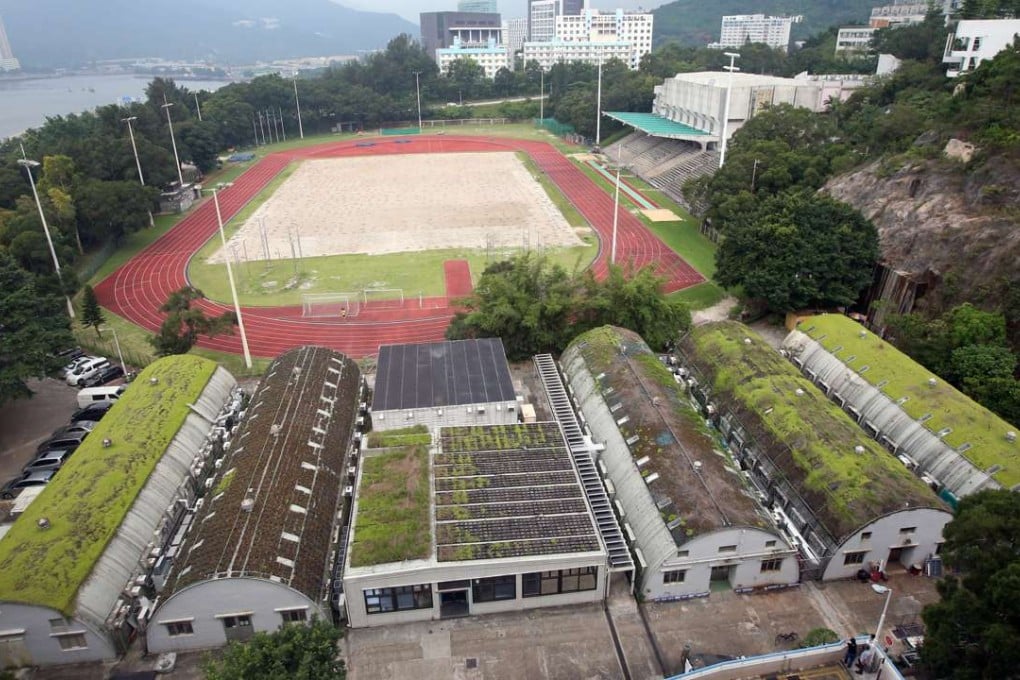 CUHK is planning to remove green roofs on top of six tin huts next to the Sir Philip Haddon-Cave Sports Field. Photo: David Wong