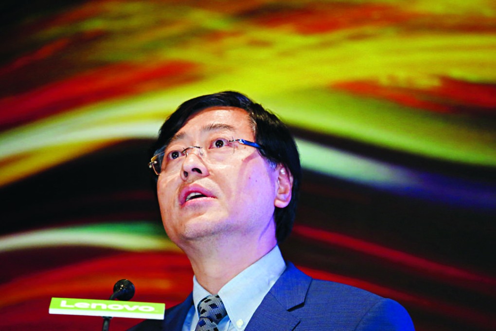 Lenovo Chairman & CEO Yang Yuanqing attends the company’s 2015/16 annual results announcement in Admiralty on May 26, 2016. Photo: Nora Tam