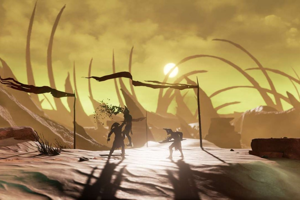 A scene from Shadow of the Beast.