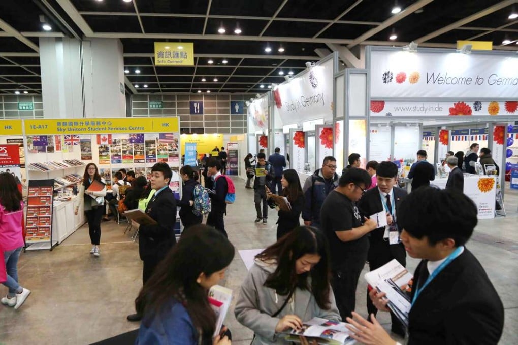 A careers expo in Hong Kong earlier this year. The percentage of people with higher education earning less than HK$20,000 a month increased from 42 per cent in 2001 to 45 per cent in 2011. Photo: Nora Tam