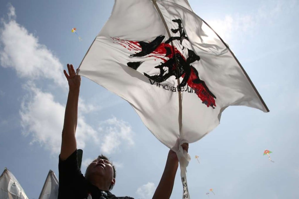 Members of the Hong Kong Alliance in Support of Patriotic Democratic Movements of China attend an event this month in the run-up to the 27th anniversary of the Tiananmen crackdown on June 4. Photo: Sam Tsang