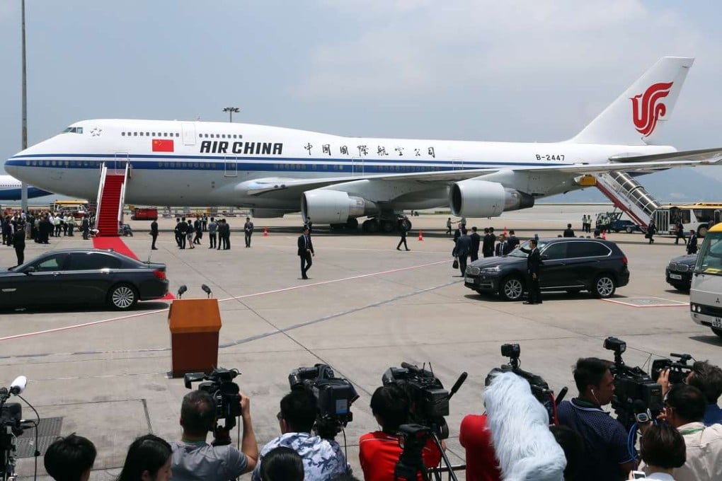 Before boarding his plane at Chek Lap Kok, NPC chairman Zhang Dejiang makes one final – and imagined – address to the people of Hong Kong. We can dream. Photo: K. Y. Cheng