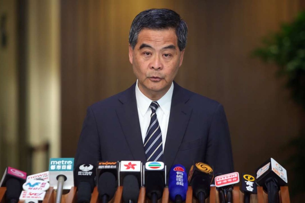 Chief Executive Leung Chun-ying did not reveal whether he would run for another term. Photo: Sam Tsang