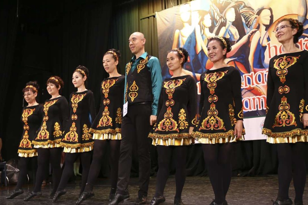 The Rainbow Troupe from Beijing on stage during the 5th International Feis and Championships in Ho Man Tin. Photo: Rachel Cheung