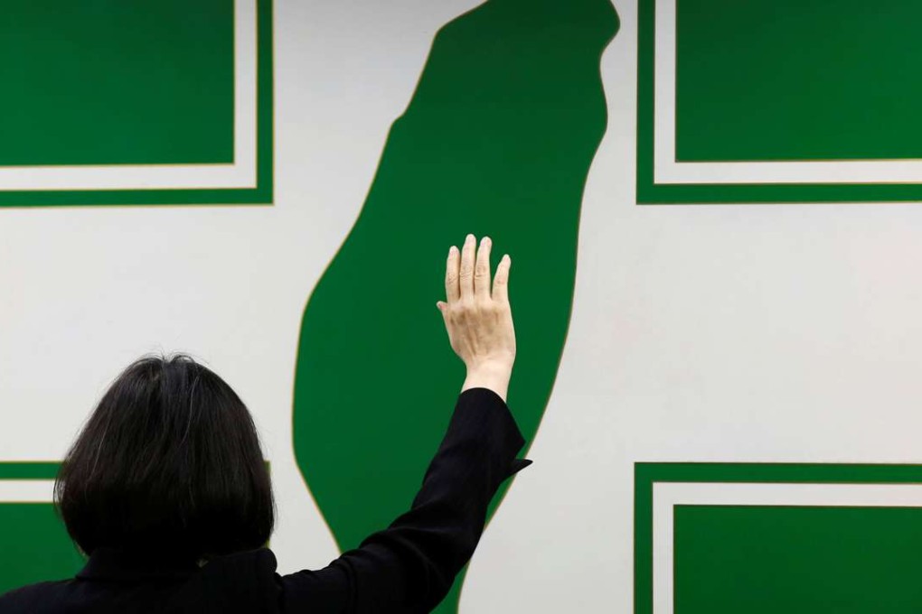 Taiwanese President Tsai Ing-wen is sworn in as the Democratic Progressive Party's chairwoman in Taipei. Photo: Reuters