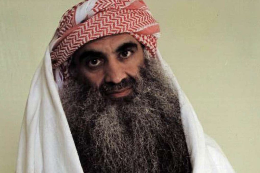 This undated file photo downloaded from the Arabic language Internet site www.muslm.net putports to show Khalid Sheikh Mohammed , the accused mastermind of the September 11 attacks, in detention at Guantanamo Bay. Photo: AP