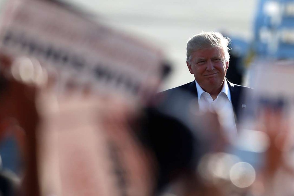 U.S. Republican presidential candidate Donald Trump speaks at a campaign rally in Sacramento, California, on Wednesday. Photo: Reuters
