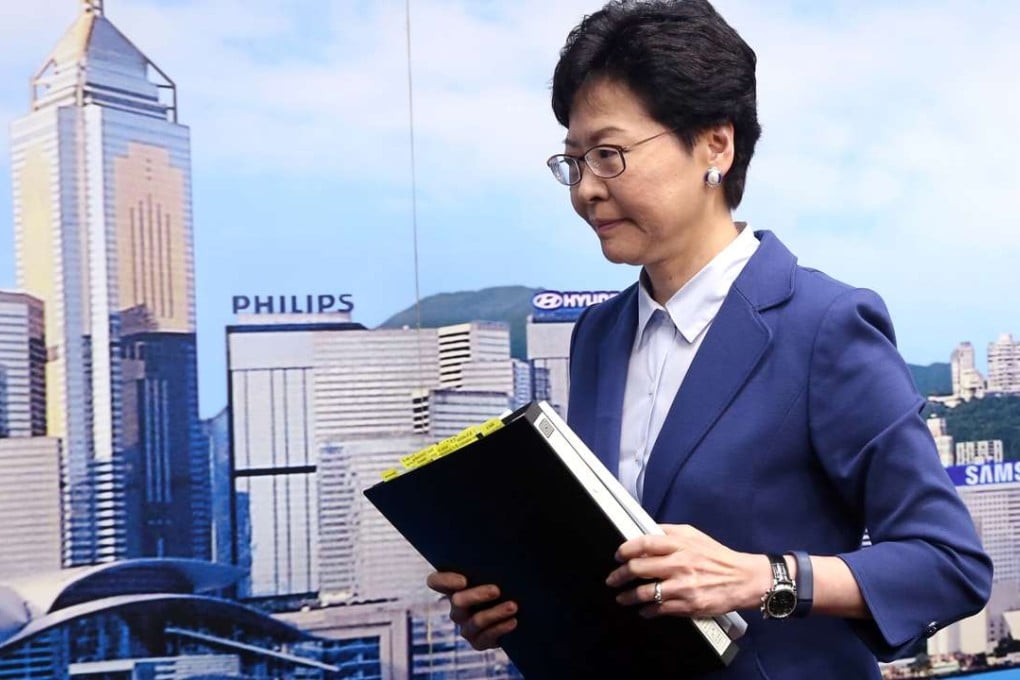 Chief Secretary Carrie Lam pointedly did not apologise for the lead-in-water scandal. Photo: Sam Tsang