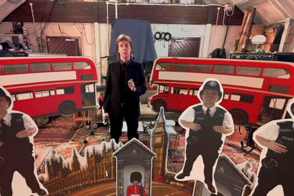 Paul McCartney in his home studio during the shooting of virtual reality content for the 67-song retrospective titled Pure McCartney. Photo: Jaunt Studios