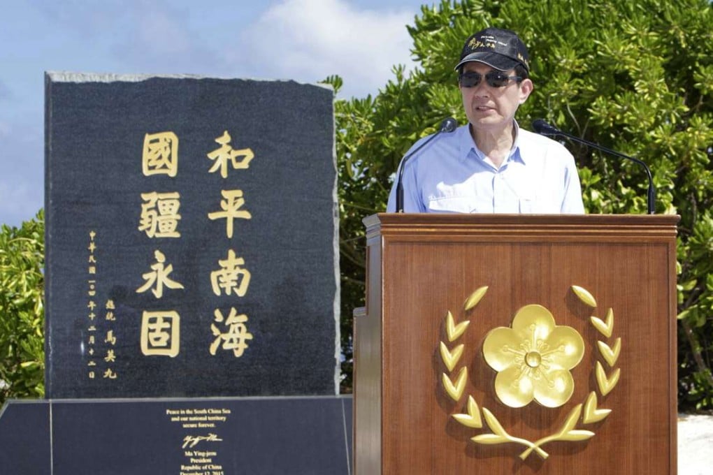 Taiwan's then president, Ma Ying-jeou, visited Taiping Island in January to emphasise its sovereignty claims. Photo: AP