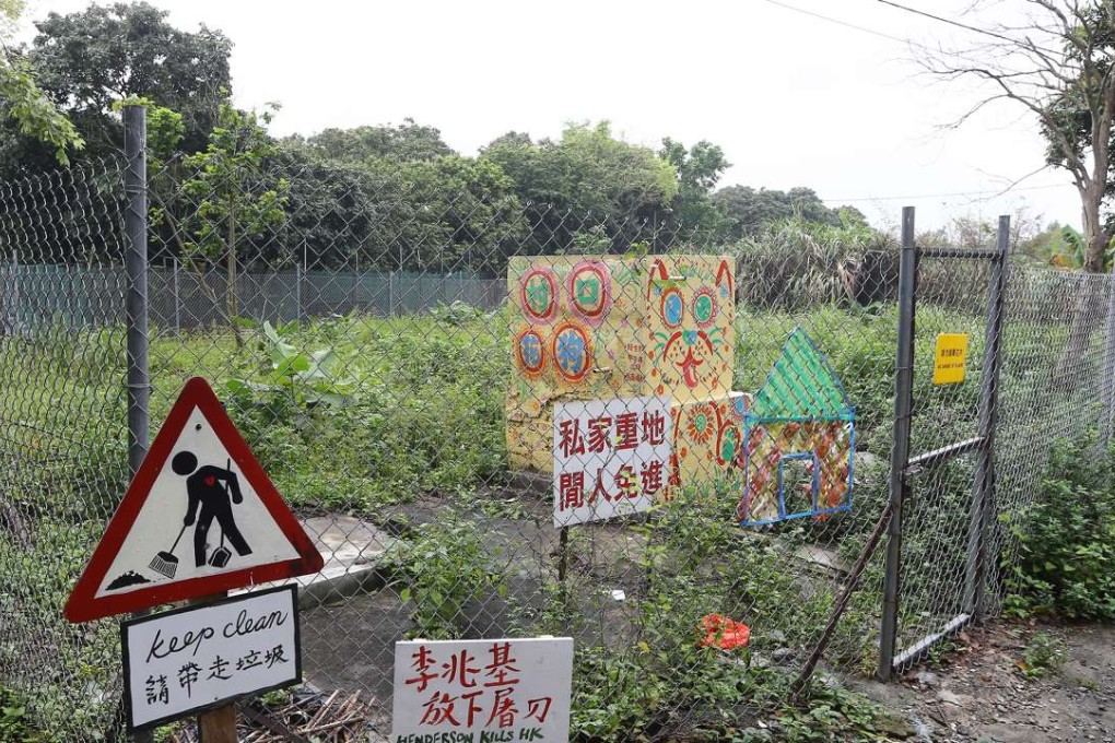 The area of disputed land in Fanling. Photo: SCMP Pictures