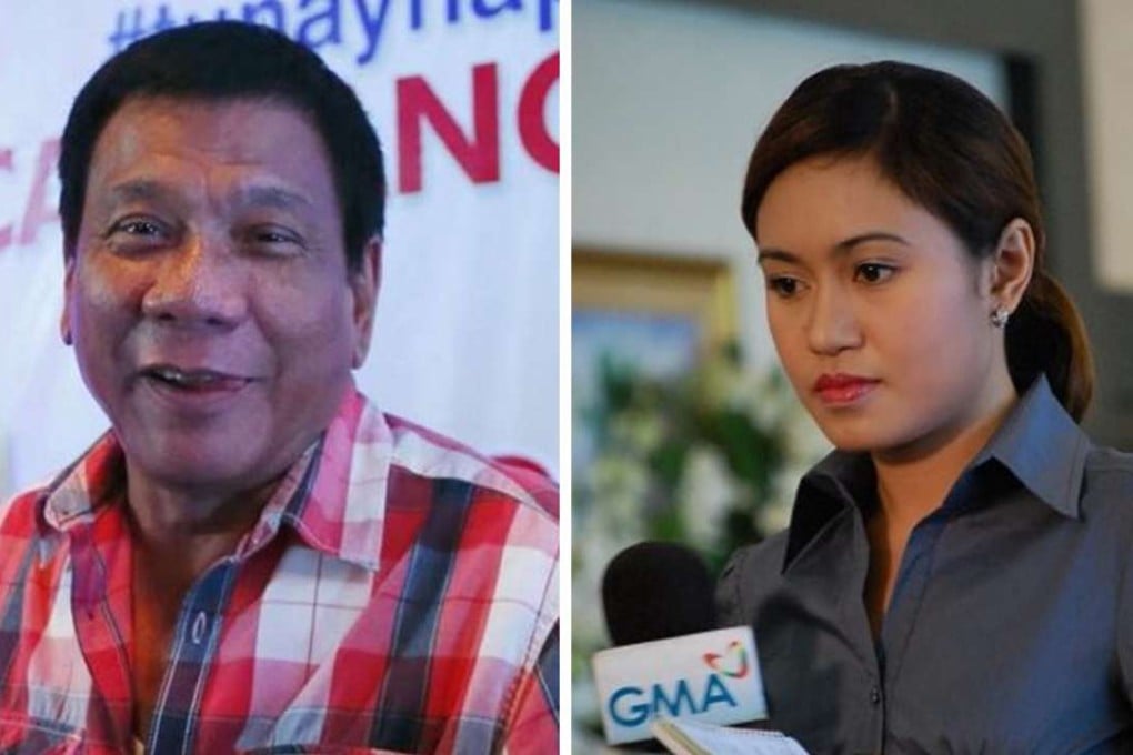 Philippines president-elect Rodrigo Duterte has been called out for disrespecting journalist Mariz Umali, after wolf-whistling her at a press conference when she asked him a question. Photos: AP and GMA
