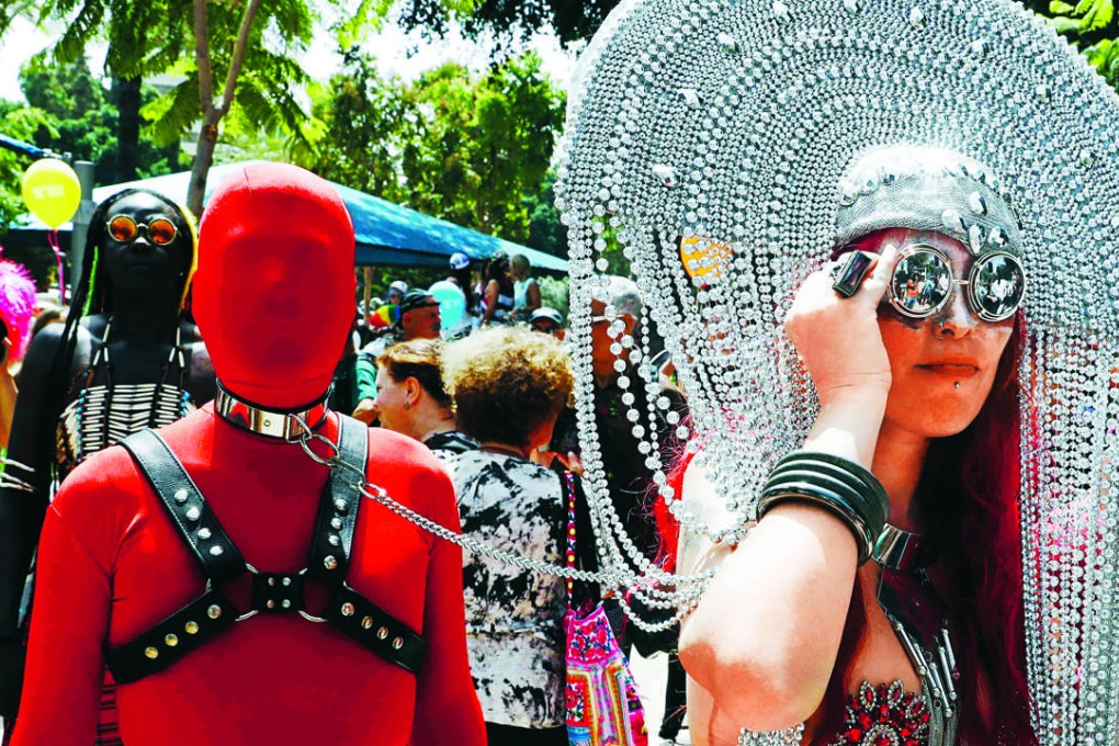 Israeli drag queens attend the annual Gay Pride parade in Tel Aviv on Friday. Photo: AFP