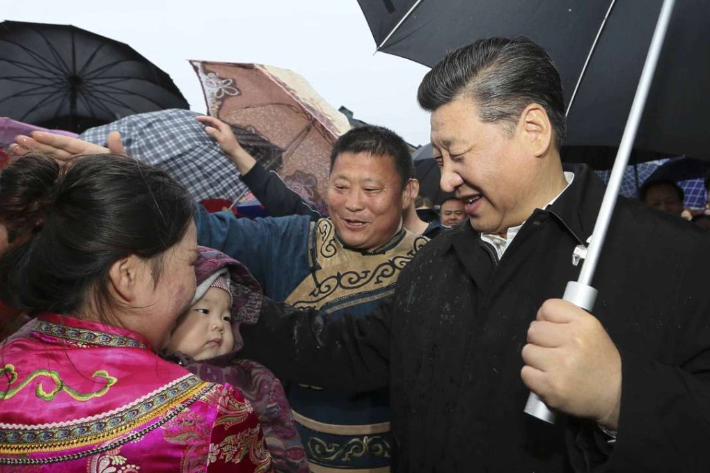 President Xi Jinping talks to people during a visit to Heilongjiang on May 24. Photo: Xinhua