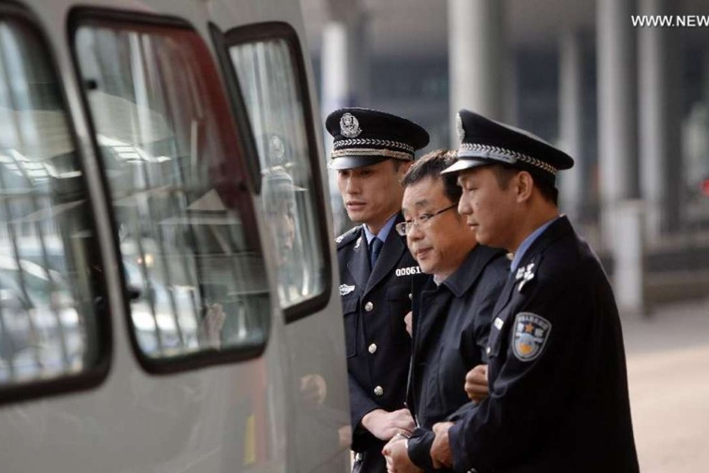 A file picture of Li Huabo, a corruption suspect who was returned to China last year from Singapore. The former director of the finance bureau in Poyang county in Jiangxi province is accused of fraud. Photo: Xinhua