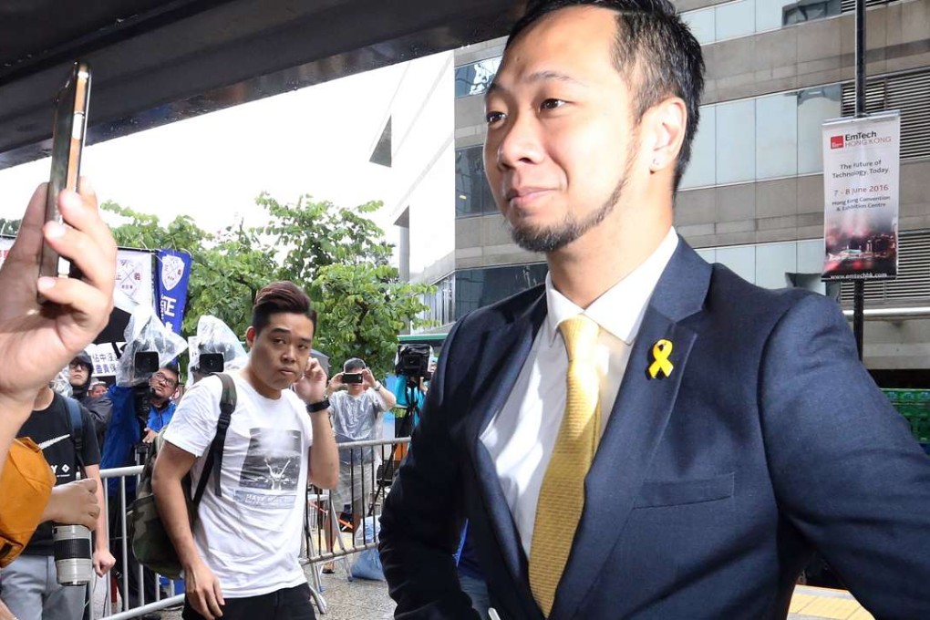 Ken Tsang arrives at the District Court. Photo: Felix Wong