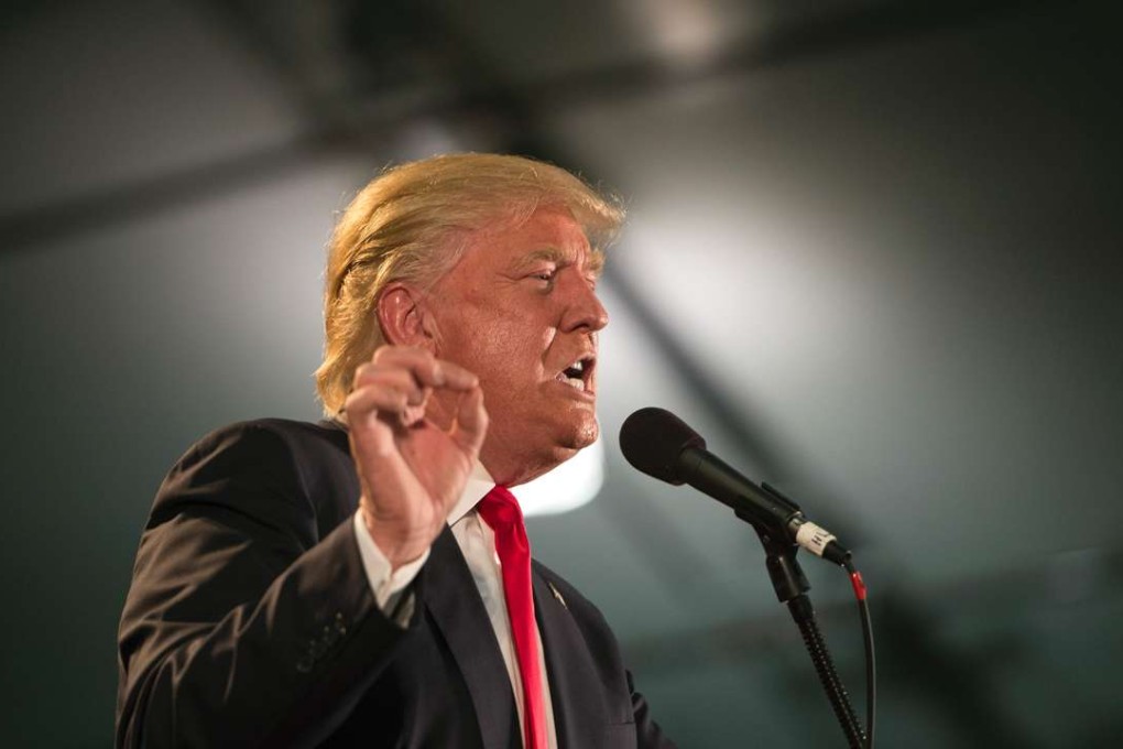 Republican presidential candidate Donald Trump speaks during a rally last week at the San Jose Convention Centre. Photo: AFP