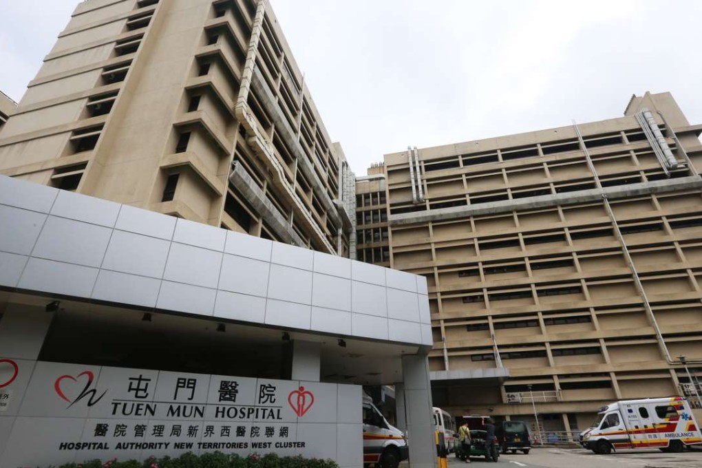 The man got injured when he lost his balance while working. He arrived at the hospital on Friday evening. Photo: David Wong