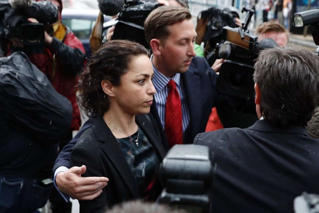 Former Chelsea club doctor Eva Carneiro leaves the employment tribunal in Croydon, south London. Photo: AFP