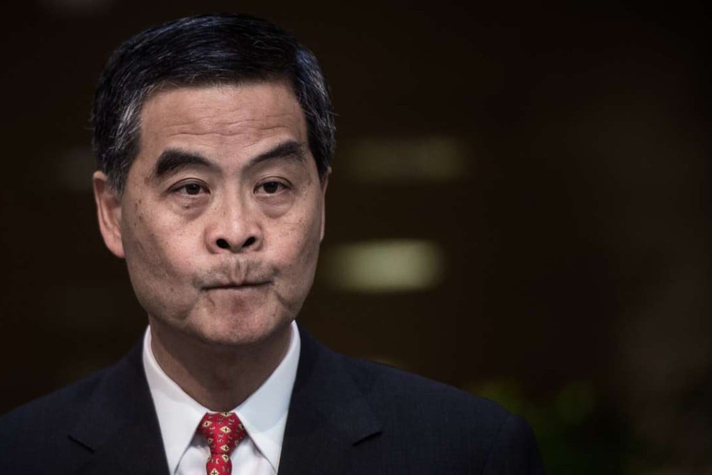 Chief Executive Leung Chun-ying made the remarks before leaving on a trip to France. Photo: AFPv
