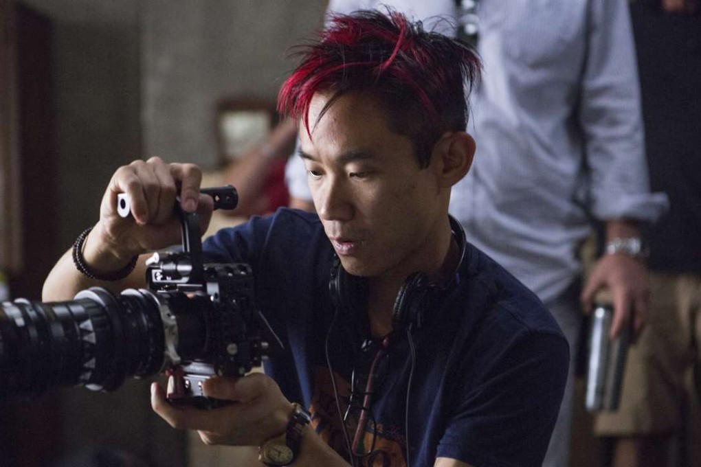 Director James Wan on the set of The Conjuring 2.