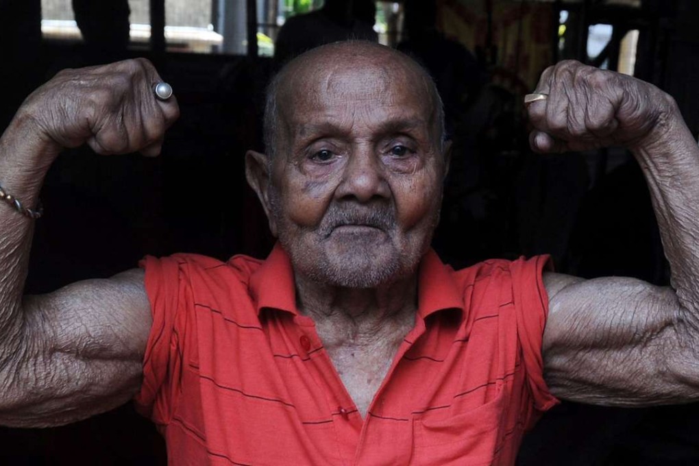Manohar Aich, 104, died on Sunday of natural causes in Kolkata – 64 years after he was crowned Mr Universe. Photo: AFP