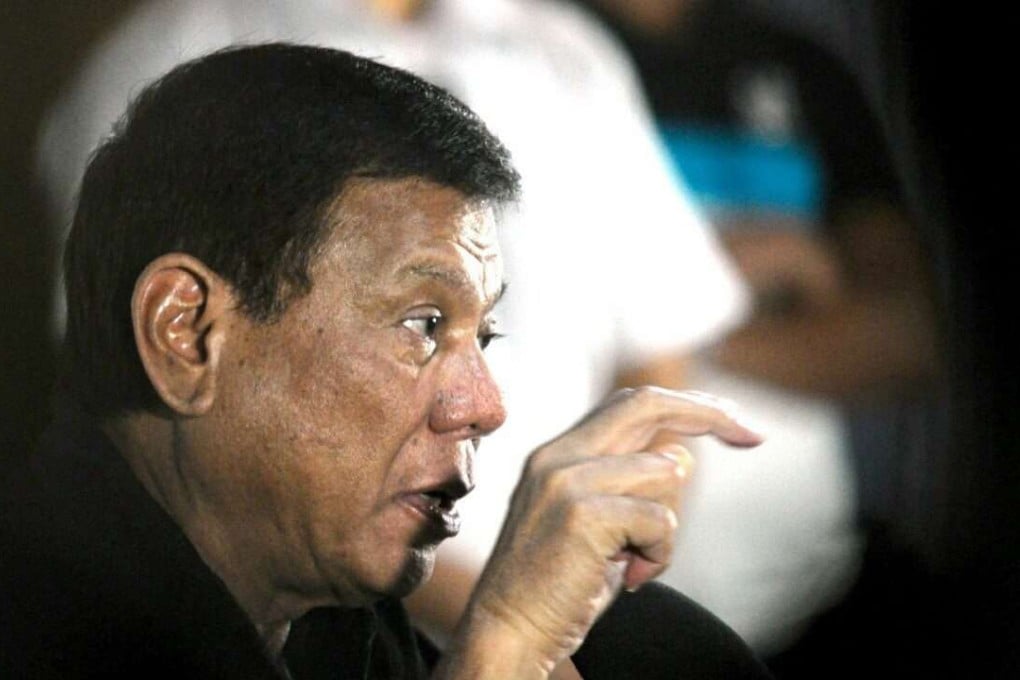Filipino President-elect Rodrigo Duterte speaks to the media during a news conference in Davao City, southern Philippines, earlier this month. Photo: EPA