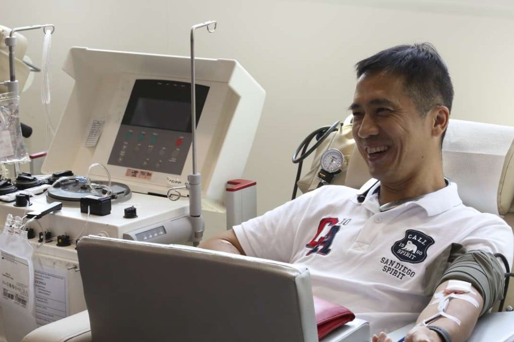 Eric Yuen Yiu-ming, 45, has given blood 78 times. Photo: Nora Tam