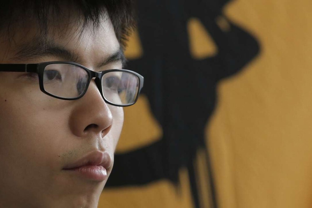 There is no doubt Joshua Wong is “politician” material. Outside court last week, he said he would heed the magistrate’s advice to reflect on his behaviour and, almost in the same breath, claimed “political prosecution”. Photo: AP