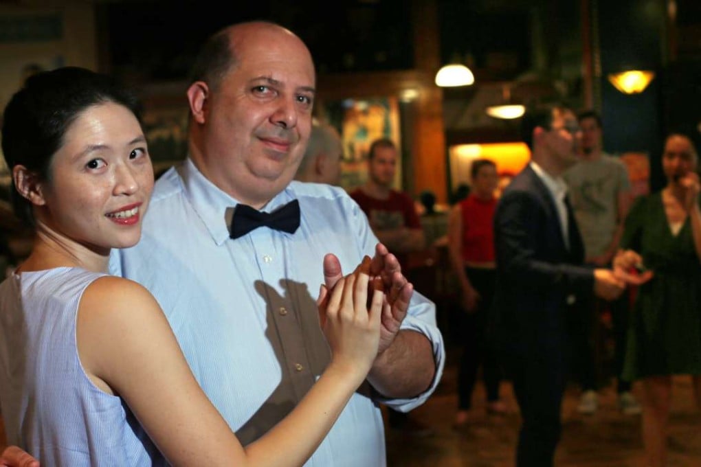 Hong Kong Swings organisers Karen Tong and Philippe Crompton-Roberts during a class at Grappa’s Cellar in Central. Photo: Nora Tam