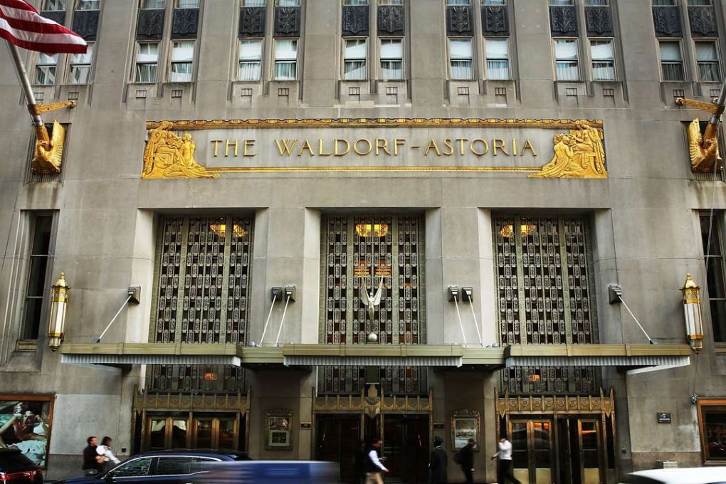 Anbang, which once specialized in car insurance, stormed onto the international property market in 2013 by acquiring New York's Waldorf Astoria Hotel for nearly US$2 billion. Photo: AFP