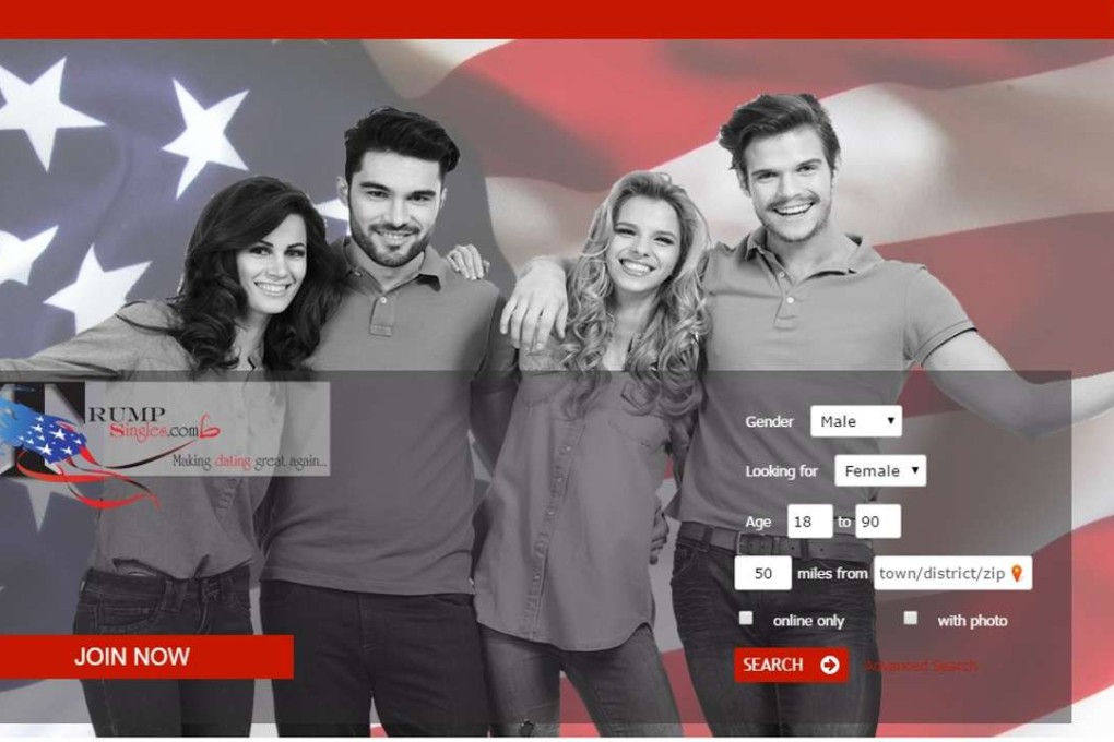 The site, which also has a mobile version, allows users to search for their perfect Trump match by inputting their gender, age, location and favourite way to spend time. Photo: SCMP Picture