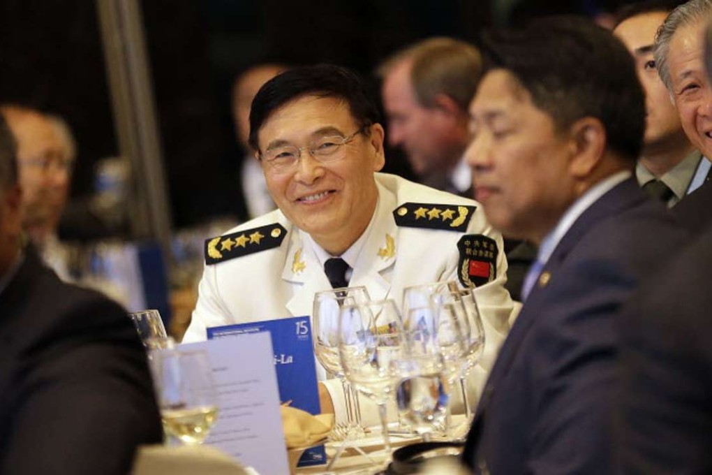 Admiral Sun Jianguo, deputy chief of the joint staff of the PLA’s General Staff Department, attends the Shangri-la Dialogue in Singapore. Photo: AP