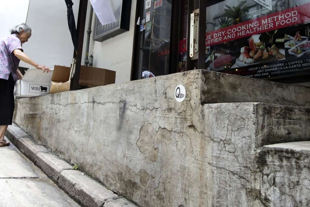 Steep Peel Street can be a struggle for the elderly. Photo: Nora Tam