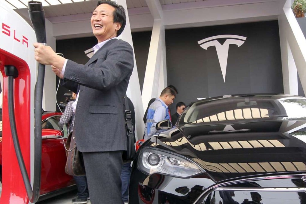 Tesla officials said that conducive government policies have helped electric vehicle sales in China. Photo: AFP