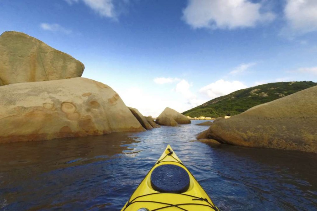 View from a kayak off Lamma Island. Photo: Cameron Dueck.