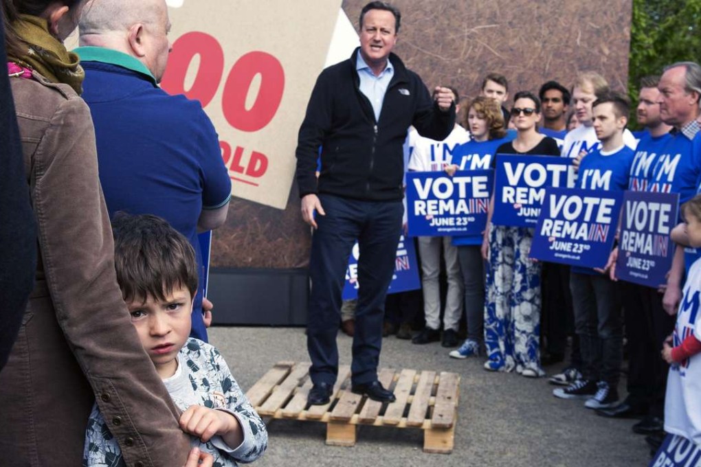 British Prime Minister David Cameron delivers a speech to supporters of the Remain campaign in Witney, Oxfordshire, last month. Photo: EPA