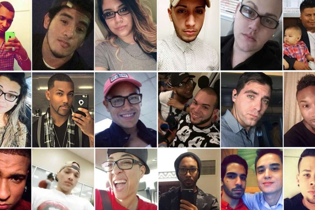 A montage of photographs shows victims of the mass shooting at the Pulse nightclub in Orlando, Florida. They were among 49 people killed on June 12. Photos: AP and Washington Post