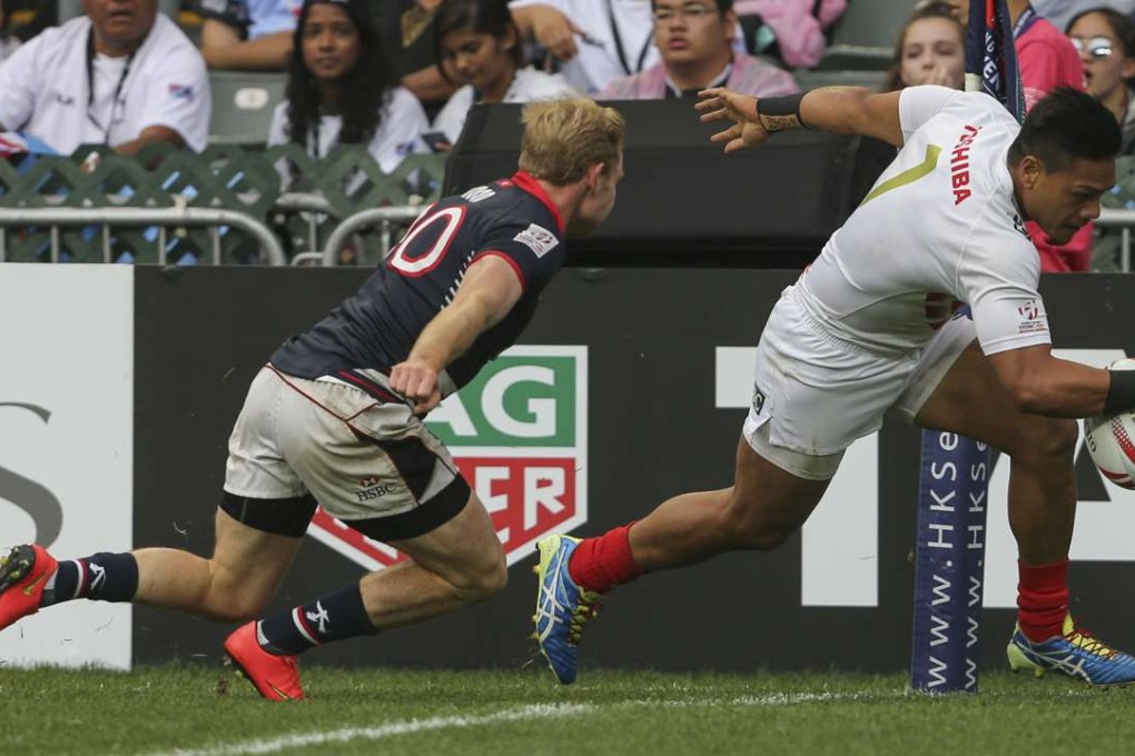 Japan in action against Hong Kong at the 2016 Cathay Pacific/HSBC Hong Kong Sevens. Photos: SCMP