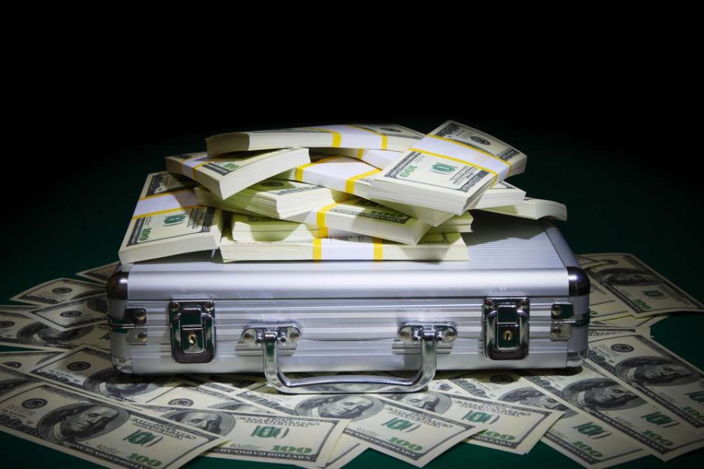 Stock Photo: Heap of dollars on the table. Image ID:249498292