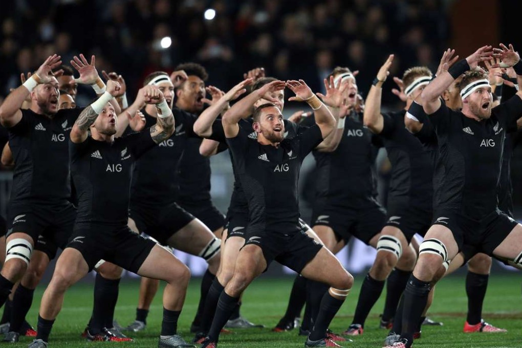 New Zealand perform the haka prior to facing Wales at Eden Park. Photos: AFP