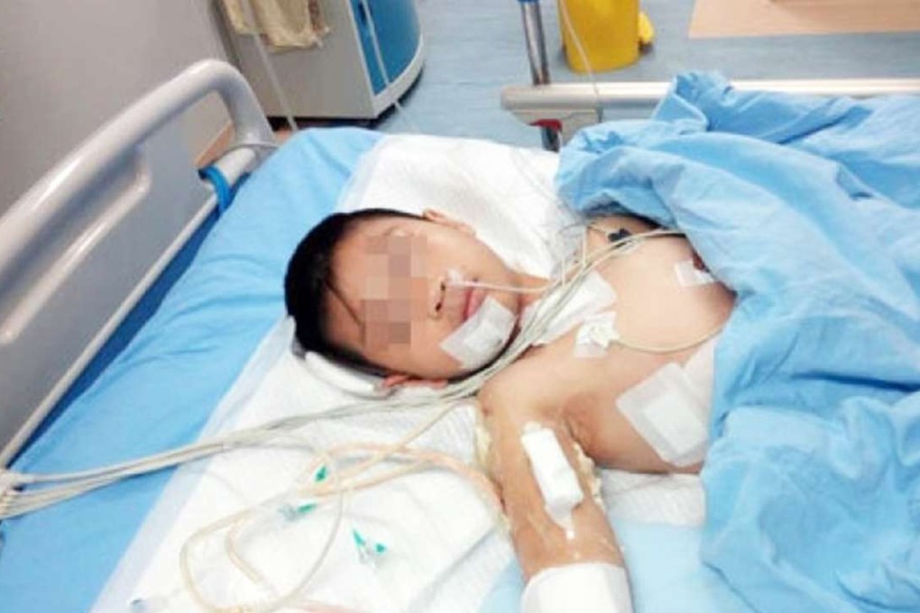 The boy is now recovering from his wounds in hospital. Photo: SCMP Pictures
