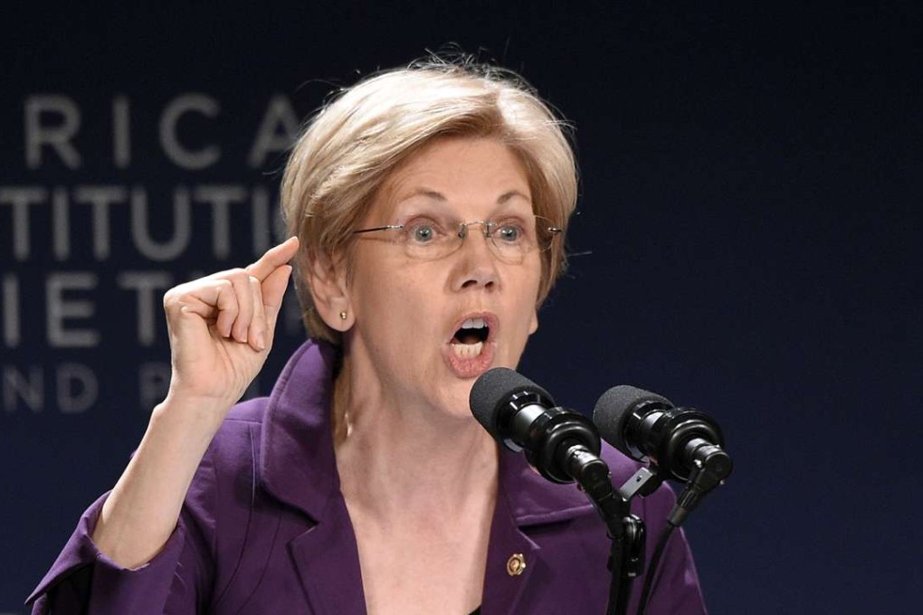 Sen. Elizabeth Warren, D-Mass., speaks at the American Constitution Society for Law and Policy 2016 National Convention, Thursday, June 9, 2016, in Washington. (AP Photo/Nick Wass)