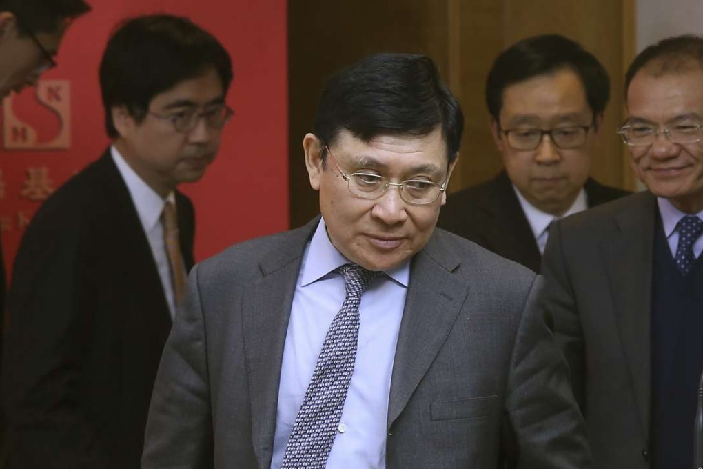 Raymond Kwok Ping-luen, chairman of Sun Hung Kai Properties attends a press conference of Sun Hung Kai Properties Ltd. 2015/16 Interim results, Wan Chai on February 26, 2016. Photo: Dickson Lee