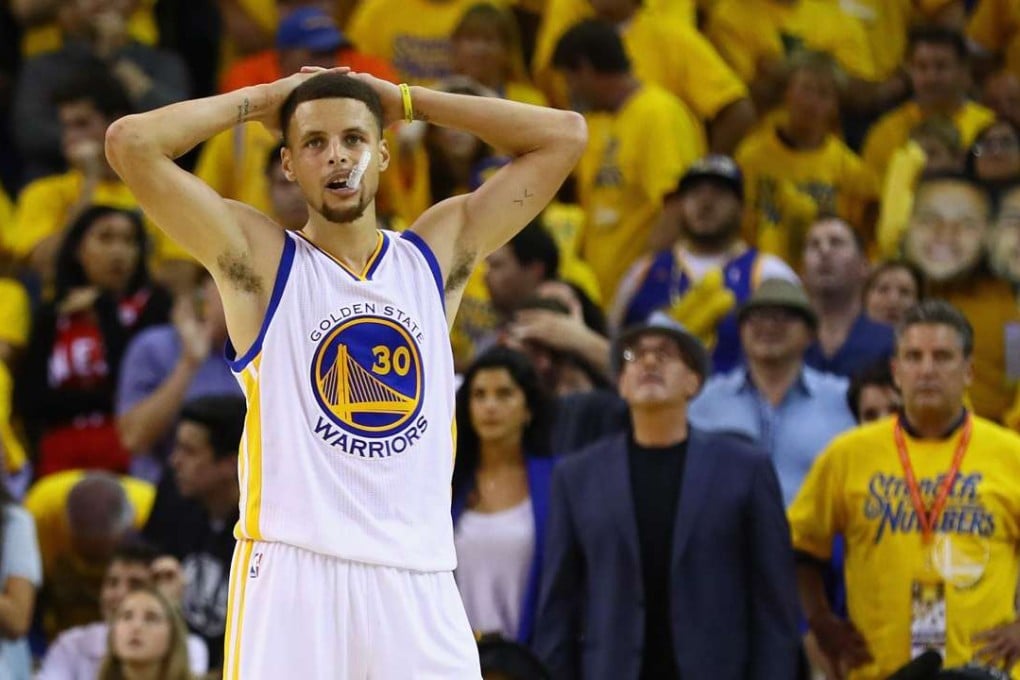 Stephen Curry of the Golden State Warriors reacts during the second half against the Cleveland Cavaliers in game seven of the 2016 NBA Finals. Photos: AFP.