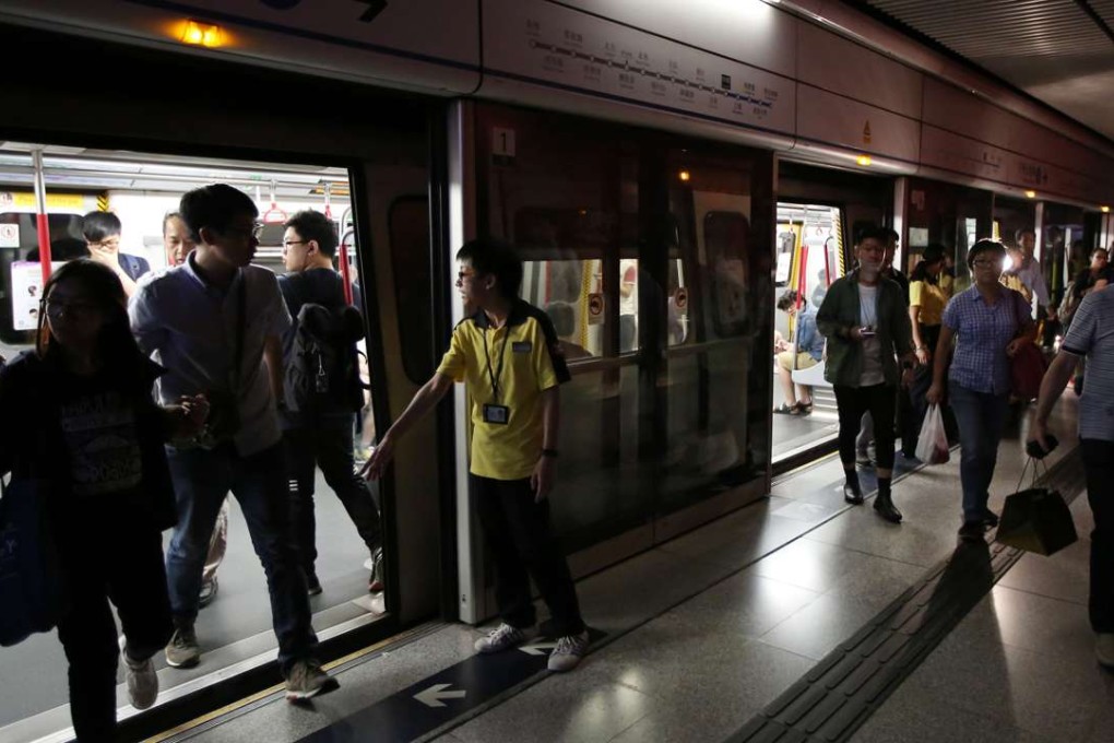 Train services were not affected by the blackout. Photo: Robert Ng